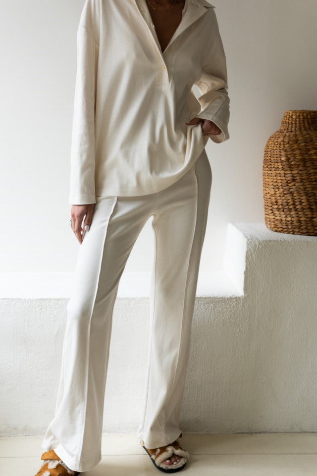 Wide-Leg Seams Pant